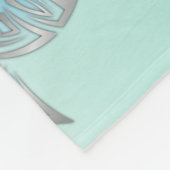 Couverture Polaire Motif des tortues de mer turquoise argentée (Coin)
