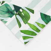 Couverture Polaire Motif des triangles tropicaux vert Mint Green  (Coin)