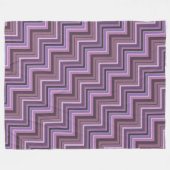 Couverture Polaire Motif d'escaliers à rayures mauve (Devant (Horizontal))