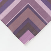 Couverture Polaire Motif d'escaliers à rayures mauve (Coin)