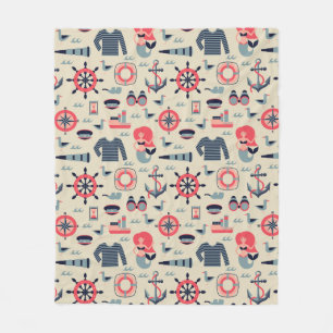 Couverture Polaire Motif d'espèce marine