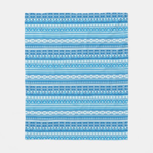 Couverture Polaire Motif d'étoile de David (Devant)