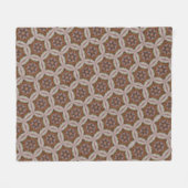 Couverture Polaire Motif d'étoile géométrique complexe dans des tons  (Devant (Horizontal))