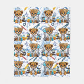 Couverture Polaire Motif d'expérience scientifique Cheetah (Devant)