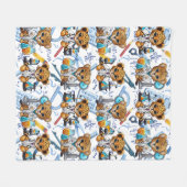 Couverture Polaire Motif d'expérience scientifique Cheetah (Devant (Horizontal))