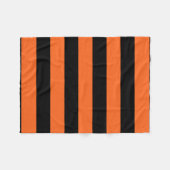 Couverture Polaire Motif d'Halloween à la bande orange et noire (Devant (Horizontal))