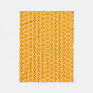 Couverture Polaire Motif d'Halloween Citrouille orange
