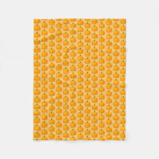 Couverture Polaire Motif d'Halloween Citrouille orange (Devant)