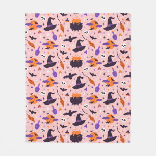 Couverture Polaire Motif d'Halloween mou et rose