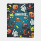 Couverture Polaire Motif d'Halloween personnalisé (Devant)