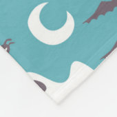 Couverture Polaire Motif d'Halloween Turquoise amusant (Coin)