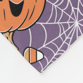 Couverture Polaire Motif d'Halloween violet Jack-O-lanterne (Coin)