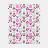 Couverture Polaire Motif d'hexagone d'aquarelle (Devant)