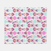 Couverture Polaire Motif d'hexagone d'aquarelle (Devant (Horizontal))