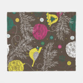 Couverture Polaire Motif d'hiver de Noël (Devant (Horizontal))