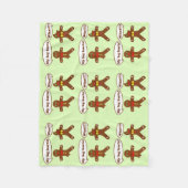 Couverture Polaire Motif d'humour de pain d'épice (Devant)