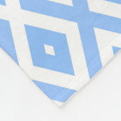 Couverture Polaire Motif diamant bleu et blanc (Coin)