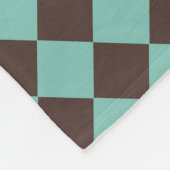 Couverture Polaire Motif diamant Brown Turquoise Checker  (Coin)