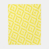 Couverture Polaire Motif diamant jaune à trois tons (Devant)