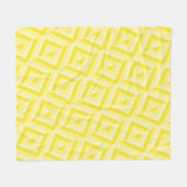 Couverture Polaire Motif diamant jaune à trois tons (Devant (Horizontal))