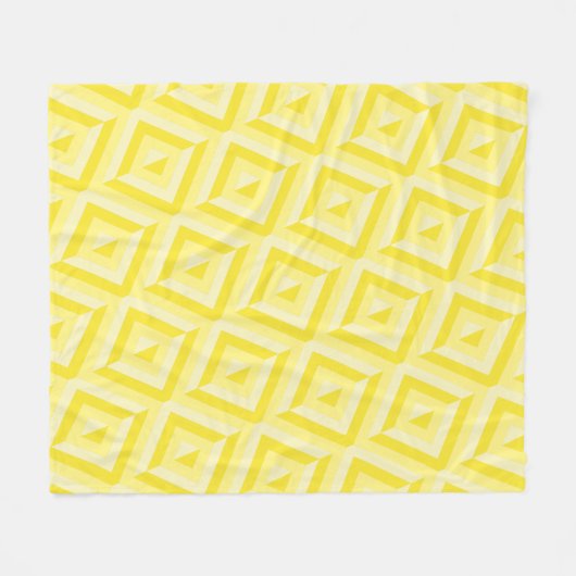 Couverture Polaire Motif diamant jaune à trois tons (Devant (Horizontal))