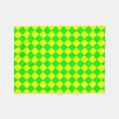 Couverture Polaire Motif diamant jaune-vert Checker (Devant (Horizontal))
