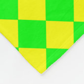 Couverture Polaire Motif diamant jaune-vert Checker (Coin)