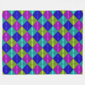 Couverture Polaire Motif Diamant multicolore (Devant (Horizontal))