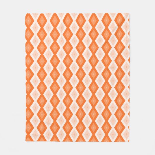 Couverture Polaire Motif diamant orange (Devant)