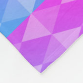 Couverture Polaire Motif diamant rose, violet, bleu (Coin)