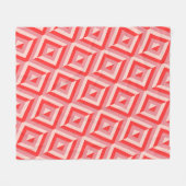 Couverture Polaire Motif diamant rouge à trois tons (Devant (Horizontal))