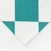 Couverture Polaire Motif diamant turquoise blanc Checker (Coin)