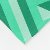 Couverture Polaire Motif Diamant vert à trois tons (Coin)