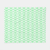 Couverture Polaire Motif diamant vert et blanc (Devant (Horizontal))