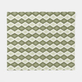 Couverture Polaire Motif diamant vert olive (Devant (Horizontal))