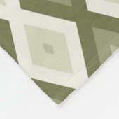 Couverture Polaire Motif diamant vert olive (Coin)