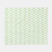 Couverture Polaire Motif diamant vert pâle et blanc (Devant (Horizontal))