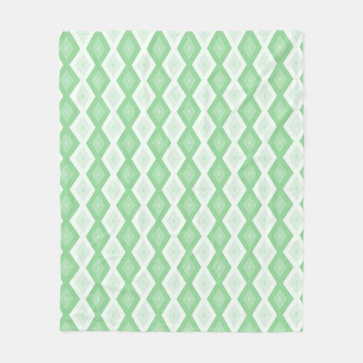 Couverture Polaire Motif diamant vert pomme (Devant)