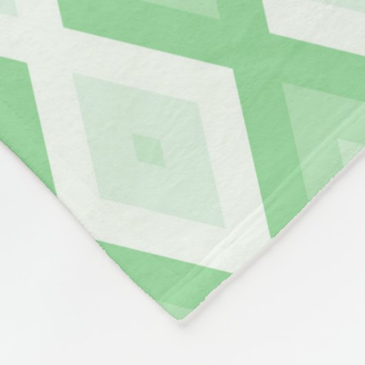 Couverture Polaire Motif diamant vert pomme (Coin)