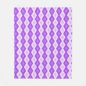 Couverture Polaire Motif diamant violet clair (Devant)