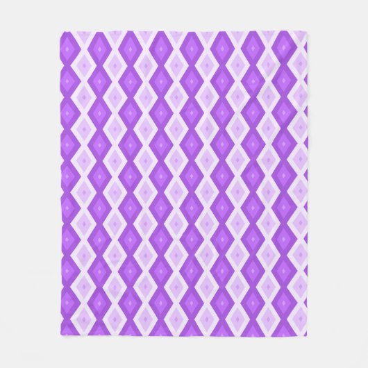 Couverture Polaire Motif diamant violet clair (Devant)
