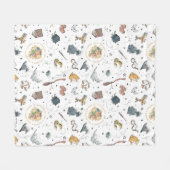 Couverture Polaire Motif d'icônes HARRY POTTER™ (Devant (Horizontal))