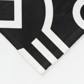 Couverture Polaire Motif d'illusion optique Carré noir blanc (Coin)