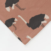 Couverture Polaire Motif d'illustration Ostrich Bird (Coin)