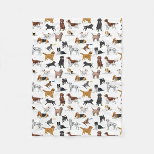 Couverture Polaire Motif d'illustrations de chiens mignons