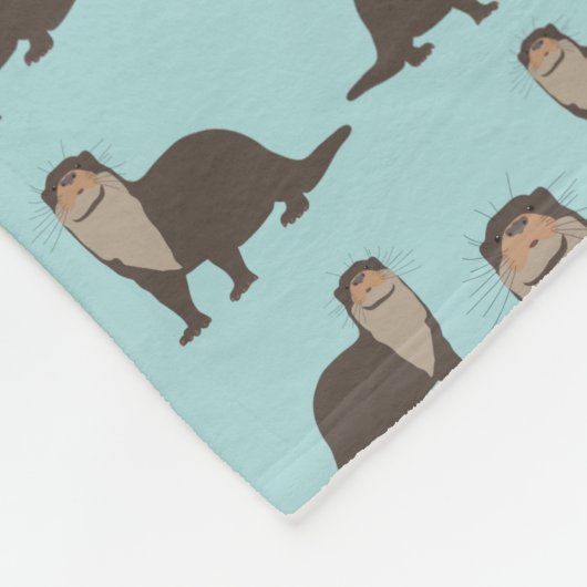 Couverture Polaire Motif d'illustrations de mignon Otter (Coin)