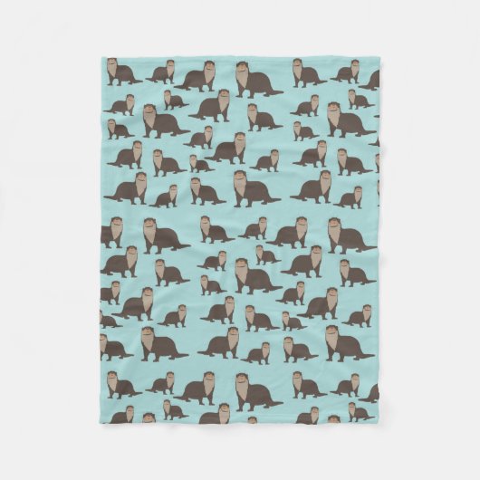 Couverture Polaire Motif d'illustrations de mignon Otter (Devant)