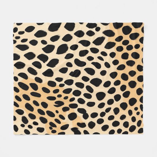 Couverture Polaire Motif d'impression Cheetah (Devant (Horizontal))