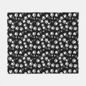 Couverture Polaire motif d'impression de chat d'os de poissons (Devant (Horizontal))