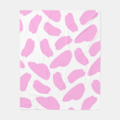 Couverture Polaire Motif d'impression de vache rose (Devant)